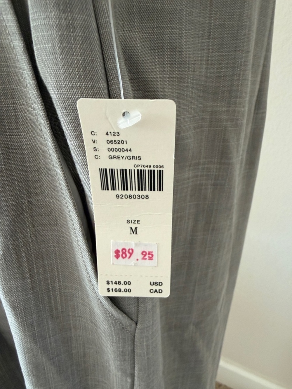 Anthropologie Gray Wide-Leg Drawstring Trousers - Picture 3 of 7